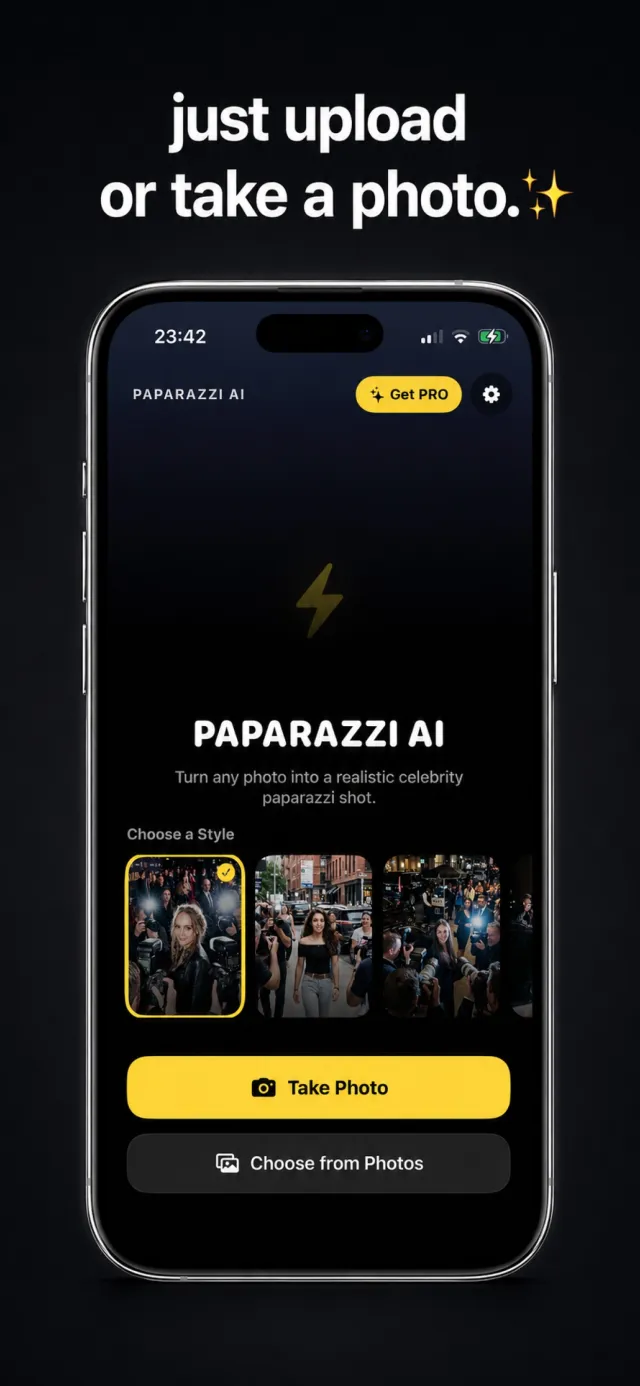 Paparazzi AI home screen